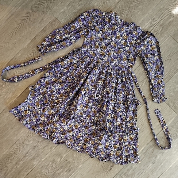 Vintage Ma Poupee Purple Floral Tea Party Dress, Size 7 - Picture 1 of 14